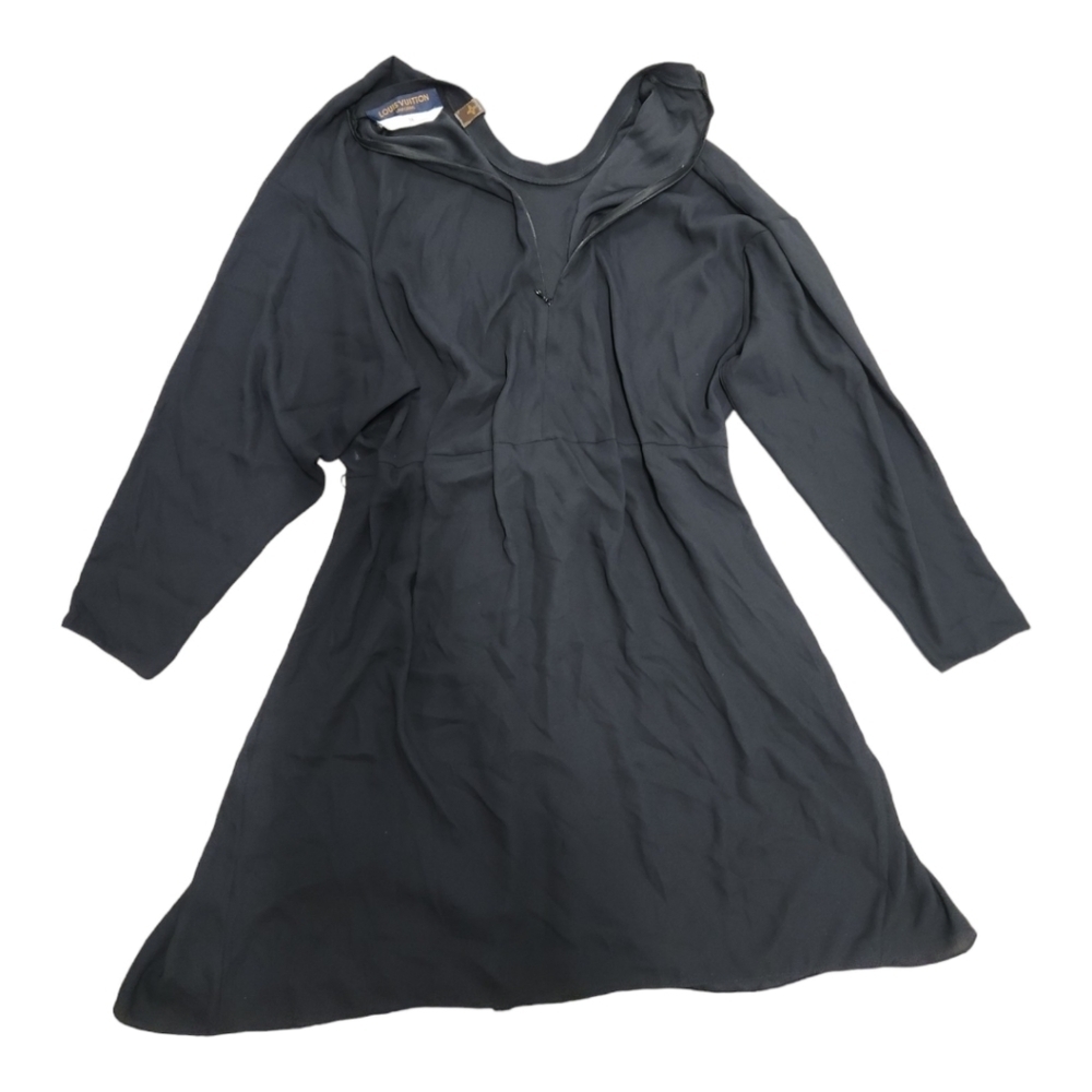 Louis Vuitton Uniforms Black Long Sleeve Sales Associate LV Midi Dress SZ 36
